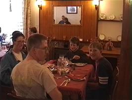 Evening meal at the Tower Guest House, 32 James Street, Stornoway